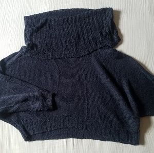 BCBG Maxazaria cropped blue cardigan